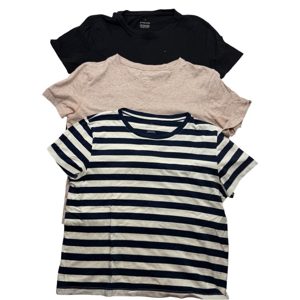 Everlane Crewneck Tee Bundle XS | 3 Short Sleeve Cotton T-Shirts Basics